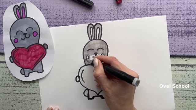 Как нарисовать ЗАЙЧИКА / How to draw a RABBIT / HARE