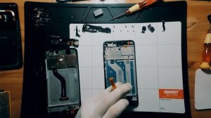 Honor 8 Lite. Замена средней части корпуса. Дисплейного модуля. Динамика. АКБ. Задней крышки