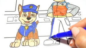 PAW Patrol Chase and Rider coloring Щенячий патруль Гонщик и Райдер раскраска