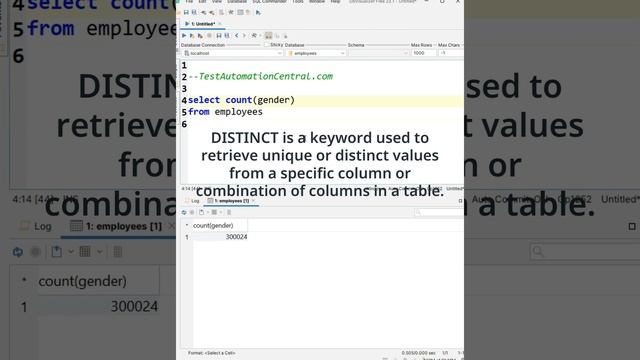 SQL Query to find the number of distinct values in a column of a table? SQL Query Interview Q&A