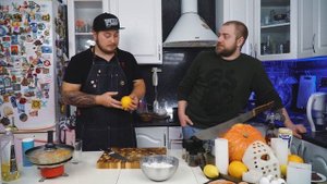 ПИЦЦА С КРЕВЕТКАМИ и тыквенным соусом: хеллоуинский ужин pr.1
