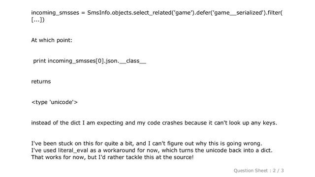 Django : Django 1.9 JSONfield stored dictionary returns unicode instead смотреть онлайн