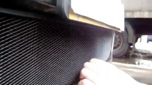 Установка защиты радиатора Renault Logan черная