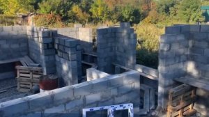 Стройка 2 ух этажного дома 160 кв. м, из отсев блока своими руками