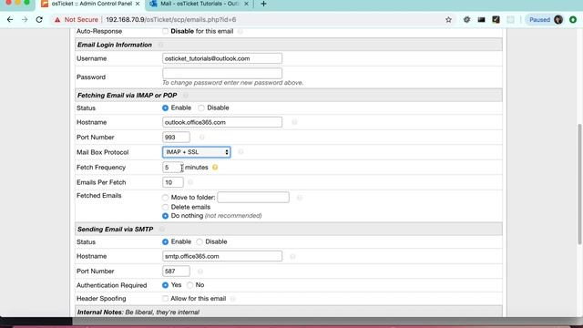 How to Configure Emails in osTicket - Outlook