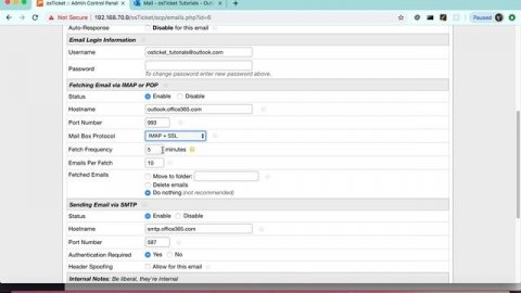 How to Configure Emails in osTicket - Outlook