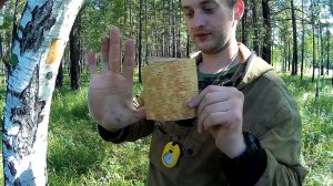 Ложка из бересты за пару минут