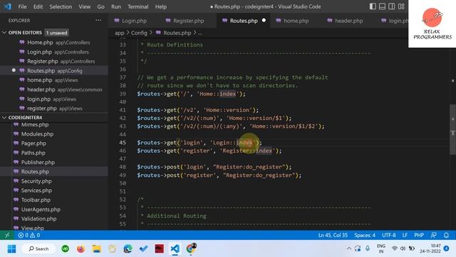 Codeigniter 4 Authentication Login and Registration Tutorial