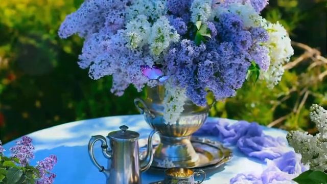 Футаж. Воспоминания о весне. Сиреневое утро. Background Lilac bouquet смотреть онлайн