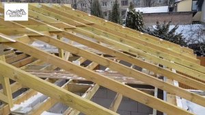 Двухскатная крыша. Монтаж металлочерепицы Ruukki.