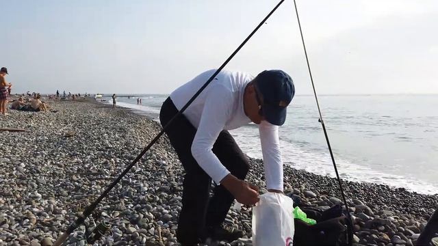 Сочи Сегодня! Поймал рыбку в море! Рыбалка на пляже Адлера! смотреть онлайн