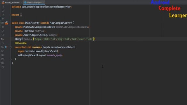 Android Studio Tutorial {MultiAutoCompleteTextView} #26 смотреть онлайн