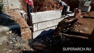 Монтаж фундамента из блоков фбс