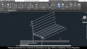 AutoCAD 3D Tutorial - Bench Modeling in Autocad + Rendering