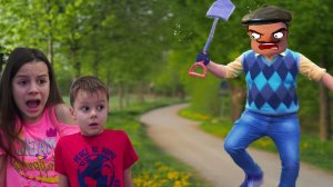 Привет Сосед раздвоился и напугал Ульяну и Захара Hello Neighbor