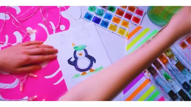 DIY//открытка на 23 февраля//рисую открытки//milena