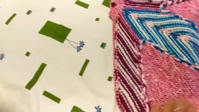 Круглый вязанный коврик своими руками для ванной комнаты.