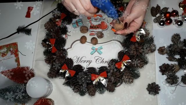 Рождественский венок своими руками смотреть онлайн