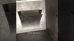 Отделка ванных комнат и санузлов Декоративной штукатуркой , эффект шелка..