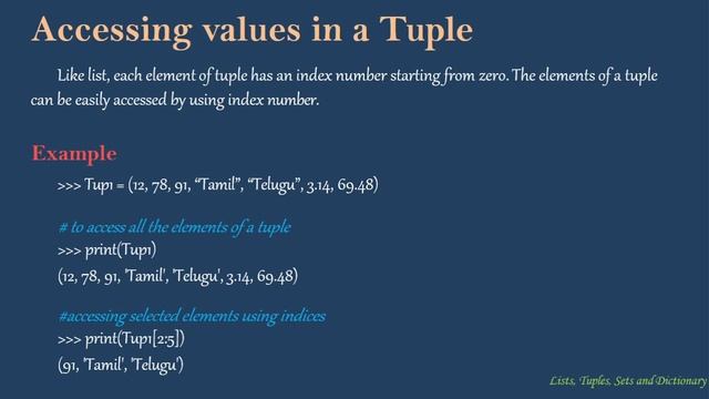 Python Tuples | Part-2 | Chapter 9 | XII STD Computer Science