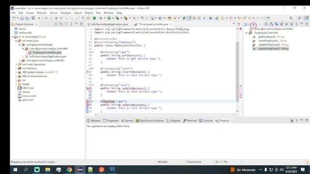 EP-3 Spring Boot Rest API Request Type Example смотреть онлайн
