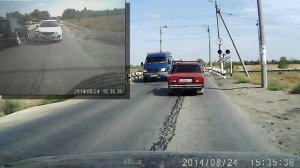Р595ХХ34 Обгон на ж/д переезде