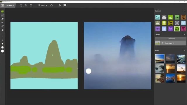 Nvidia free Canvas app Paint with AI NVIDIA Studio смотреть онлайн