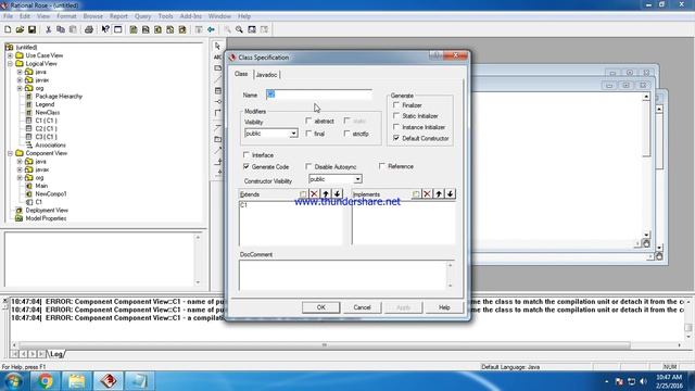 How to convert class diagram to java code in rational rose смотреть онлайн
