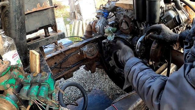 УСТАНОВКА СЦЕПЛЕНИЯ И РЕГУЛИРОВКА ПЯТАКА. ЗАМЕНА ПЕРВИЧНОГО ВАЛА ДЕЛИТЕЛЯ,  КАМАЗ