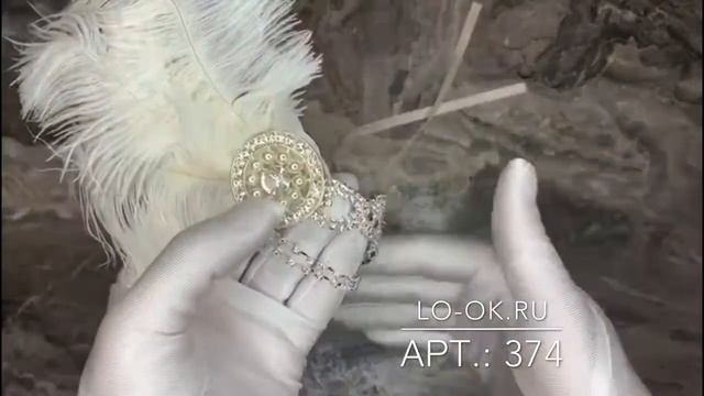 Повязка Гэтсби со стразами и пером | lo-ok.ru