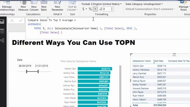 Different Ways You Can Use The TOPN Function - DAX In Power BI