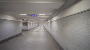 Russia, Moscow, winter night walk from Dobryninskaya metro station to InterQUBE hotel