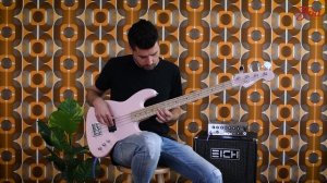 Fender Flea Jazz Bass Active Satin Shell Pink played by Daniel van der Molen | Demo @ TFOA