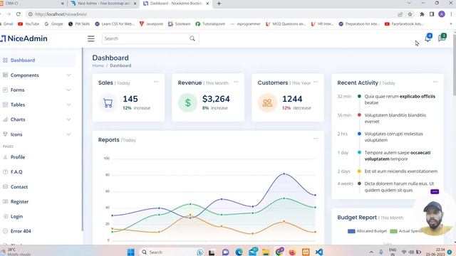 Creating a Responsive Header and Sidebar with Bootstrap Template смотреть онлайн