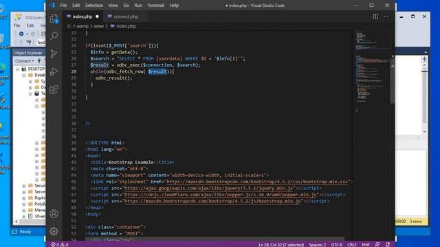 PHP & SQL Server Tutorial | Search And Display Data From MS SQL Server 2019 Database Using PHP смотреть онлайн