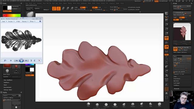 9. Zbrush. Орнаменты. Дубовый лист . Уроки самообучения