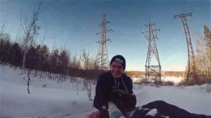 Катание на тюбах. Riding a donut [GoPro]