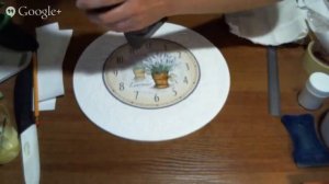 МК "Настенные часы с трафаретом" - Ольга Сухова - выступление на конференции по декупажу - 2015 год