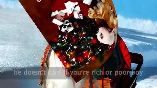 HERE COMES SANTA CLAUS - (Lyrics) смотреть онлайн