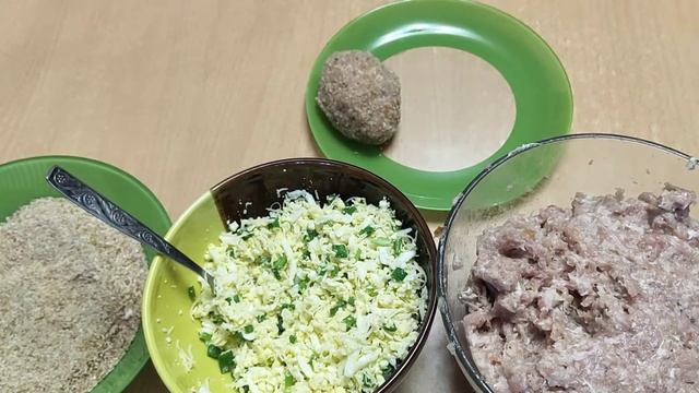 СОЧНЫЕ мясные зразы с яйцом и зеленым луком!!!