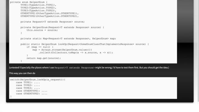 Java switch on enum that implements same interface смотреть онлайн