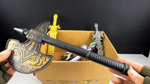 Box Full of Toy Swords - Shields - Battle Axes смотреть онлайн
