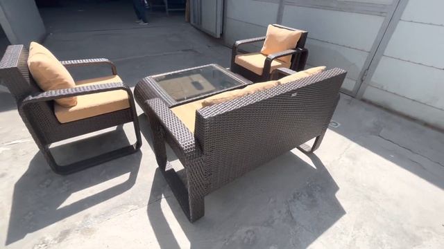 Комплект плетенной мебели А003 из искусственного ротанга в Душанбе смотреть онлайн