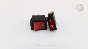 Выключатели клавишный ON OFF красные с подсветкой