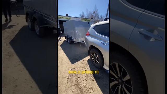 МЗСА 817732 3,5м двухосный прицеп и Mitsubishi Pajero Sport АРИВА Казань Чебоксары Установка фаркоп