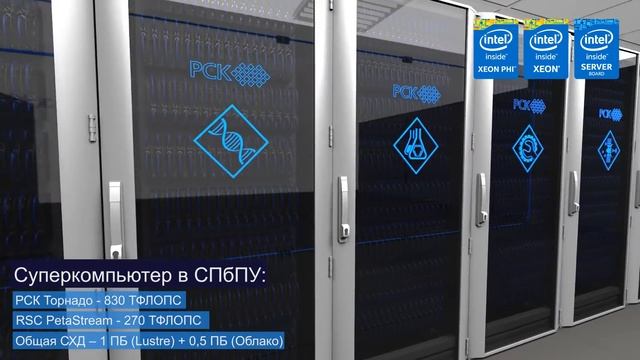 Гибридный суперкомпьютер с жидкостным охлаждением, производительностью 1,1 ПФЛОПС в СПбПУ