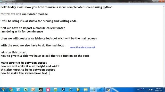 How To Make Screen In Python Using Tkinter