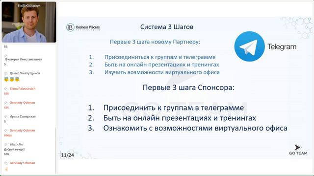 GO TEAM Система трех шагов - Kirill Kublanov 09 09 21 смотреть онлайн