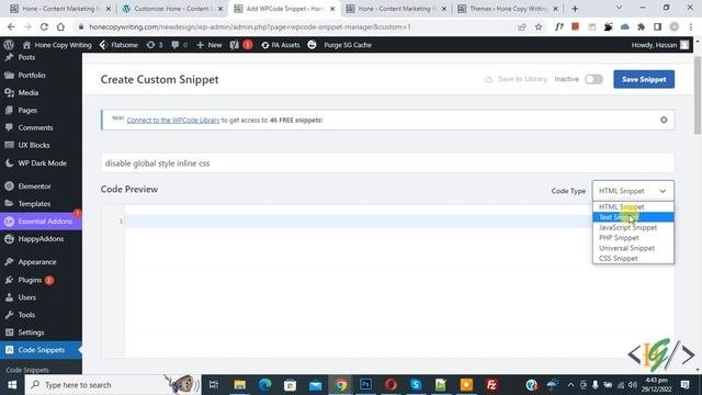 How To Disable Global Styles Inline CSS In WordPress | Id=