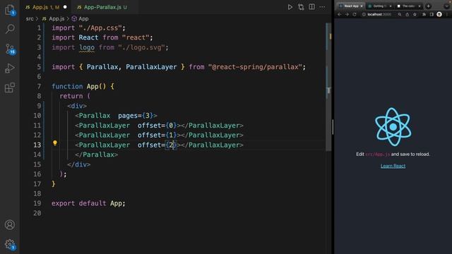 Create React Parallax Effect In 2 Mins #react #parallax #tutorial смотреть онлайн